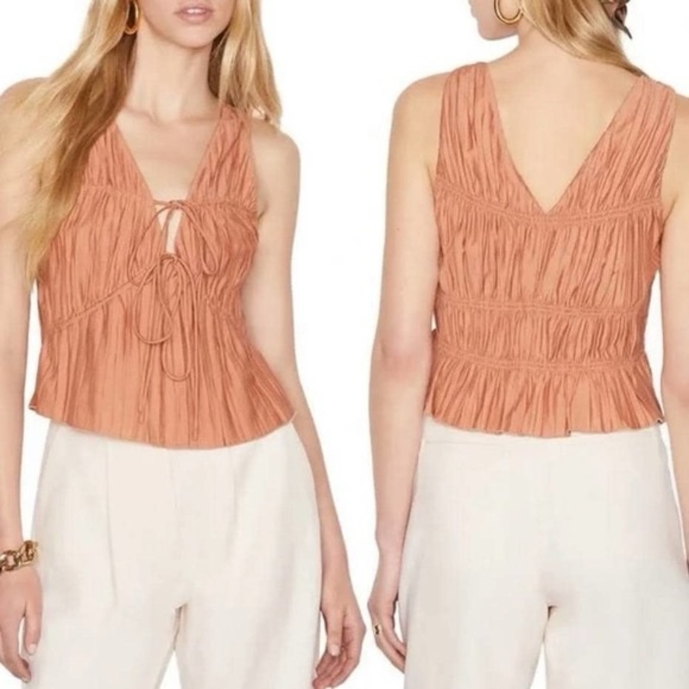 Frame Denim Rust Sleeveless Blouse